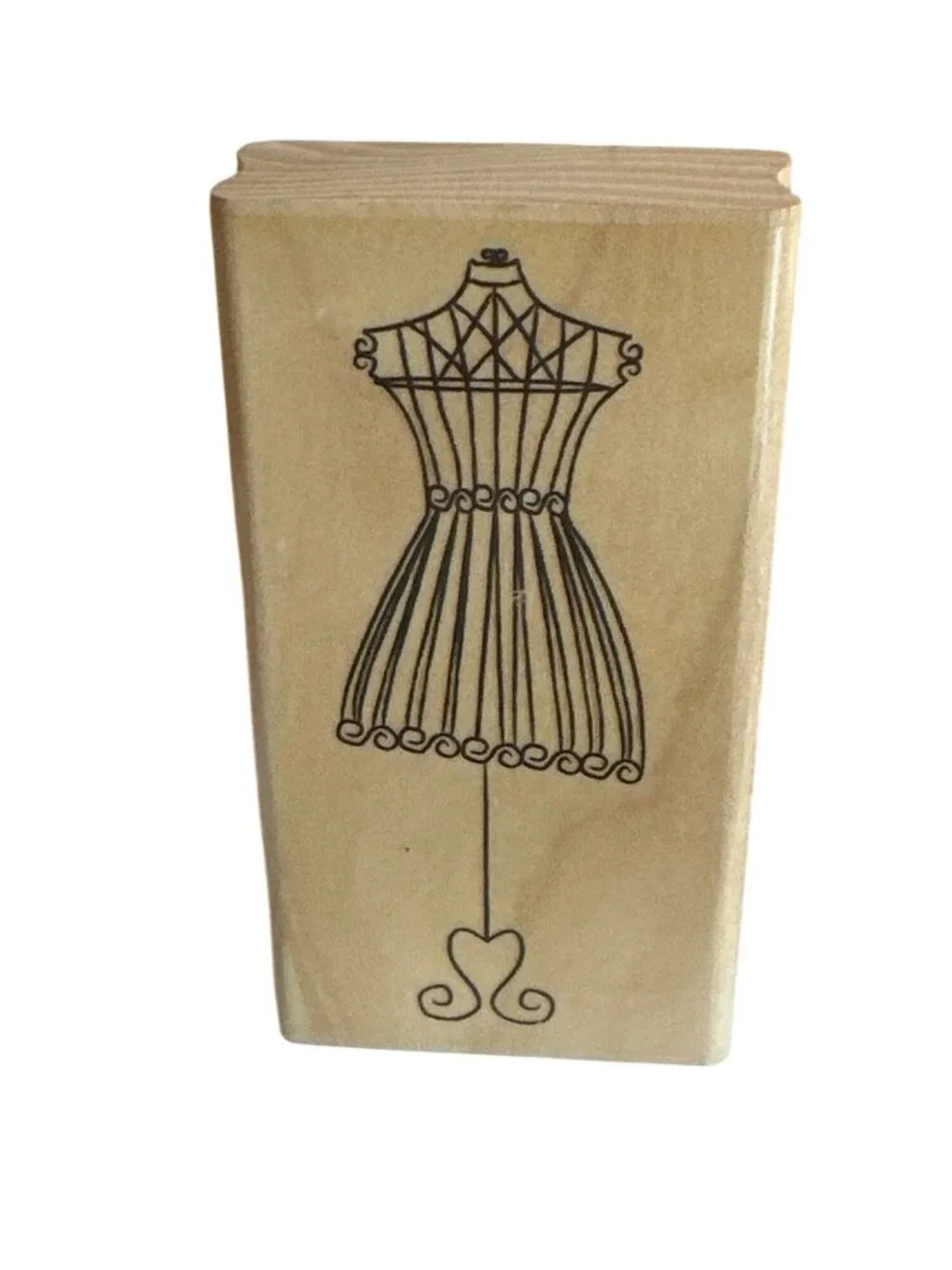 Rubber Stamps Wood Blocks Unique Designs Like Dress Form Bee Wreath Birdcage